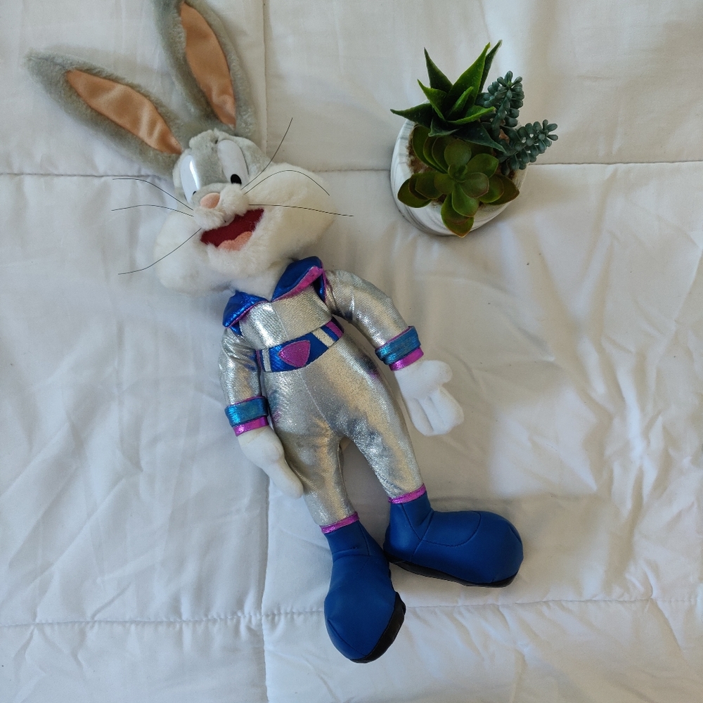 3/$20   Looney Tunes Bugs Bunny Space Jam Plush 1998 Vintage